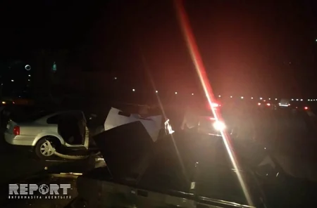 Tovuzda zəncirvari yol qəzası baş verib - FOTO