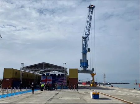 В морском порту Поти состоялось открытие нового терминала