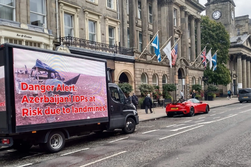 Awareness campaign on Armenian mine terror against Azerbaijan held in Edinburgh