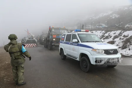 65 cars of Russian peacekeepers move freely on Khankandi-Lachin road