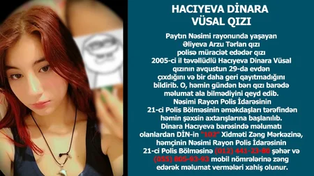 Bakıda 17 yaşlı qız itkin düşüb