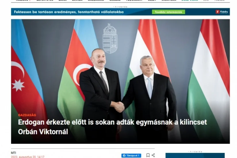 Prezident İlham Əliyevin Budapeştə səfəri Macarıstan KİV-lərində geniş işıqlandırılıb