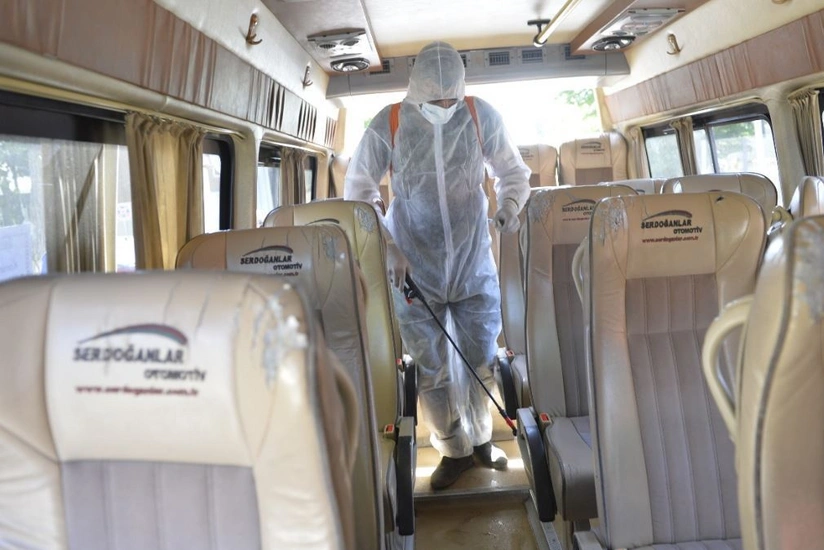 Lənkəranda avtobuslar dezinfeksiya edilir