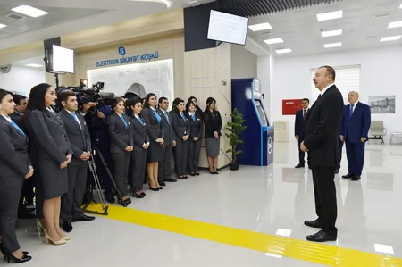 Prezident İlham Əliyev 1 saylı “ASAN Kommunal” Mərkəzinin açılışında iştirak edib