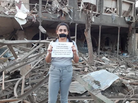 Azərbaycan gəncləri dünya ictimaiyyətinə etiraz edir