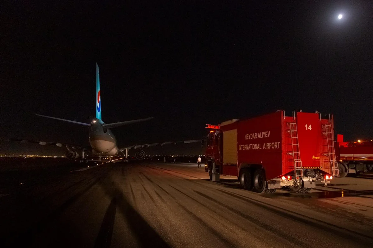 Bakı aeroportunda “Korean Air” aviaşirkətinə məxsus təyyarə məcburi eniş edib
