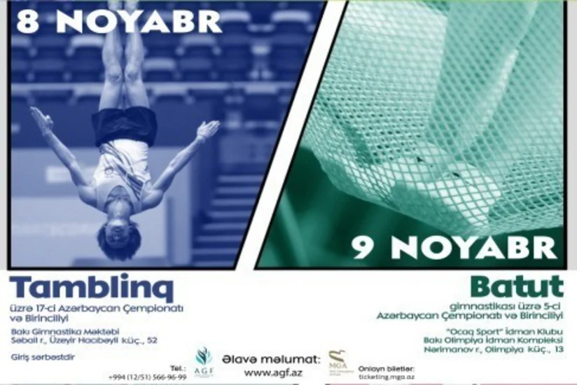 Tamblinq və batut gimnastikası üzrə Azərbaycan çempionatı keçirilib
