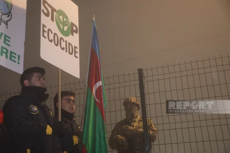 Акция на дороге Ханкенди-Лачын продолжается и в вечернее время