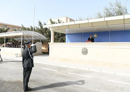 Prezident İlham Əliyev DTX-nin N saylı hərbi hissəsində gənc əsgərlərin andiçmə mərasimində iştirak edib - YENİLƏNİB - FOTO