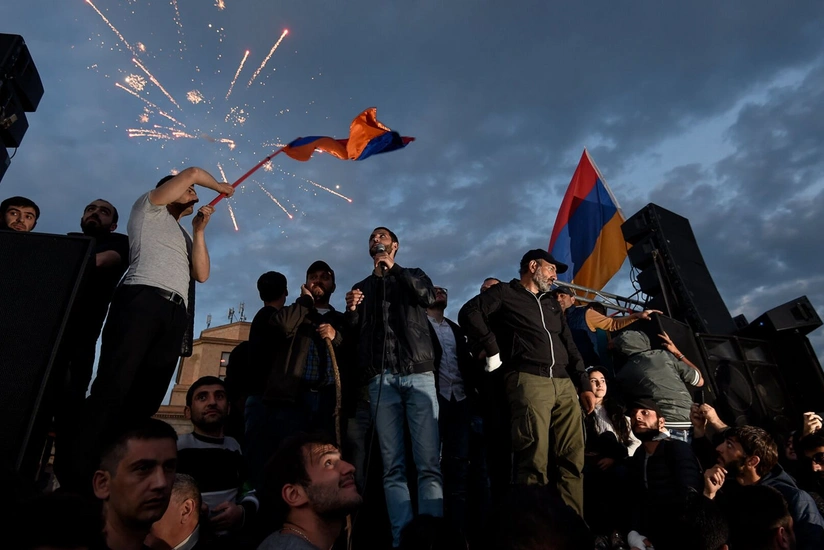 İrəvanın mərkəzində etiraz aksiyası keçirilir