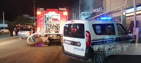 Binə qəsəbəsində mebel salonu yanıb, xəsarət alan var