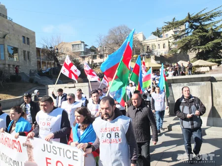 Tbilisidə Xocalıya ədalət şüarı ilə aksiya keçirilib - FOTO