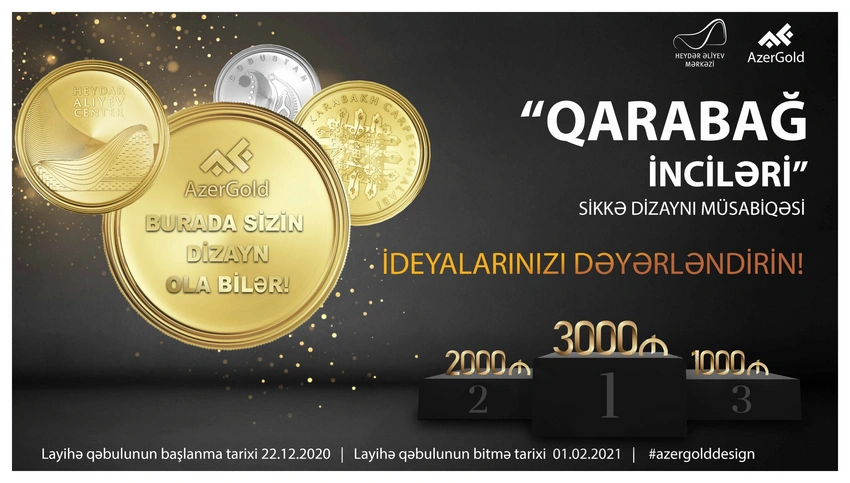 “AzerGold” və Heydər Əliyev Mərkəzi sikkələrin dizayn müsabiqəsinə başlayır