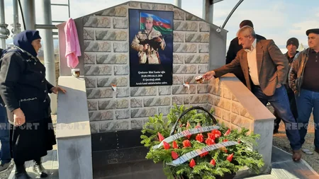 Gürcüstanda Qarabağ müharibəsi şəhidinin adına bulaq açılıb