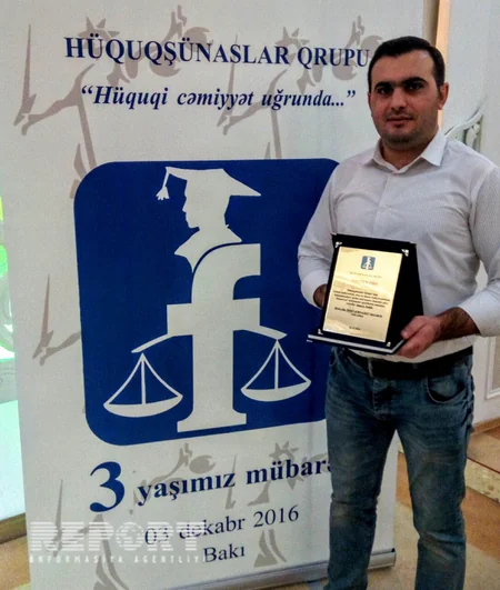 Reportun əməkdaşı Hüquqşünaslar Qrupu tərəfindən mükafatlandırılıb - FOTO