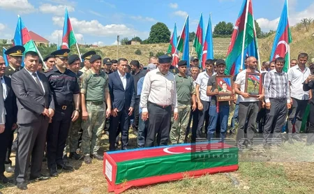 Şəmkirdə Birinci Qarabağ müharibəsinin şəhidi Əhliman Əsgərov dəfn edilib - YENİLƏNİB