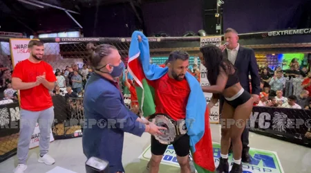 Азербайджанский спортсмен завоевал чемпионский пояс в США