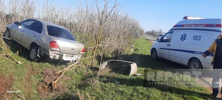 Cəlilabadda minik avtomobili ağaca çırpılıb, xəsarət alan var