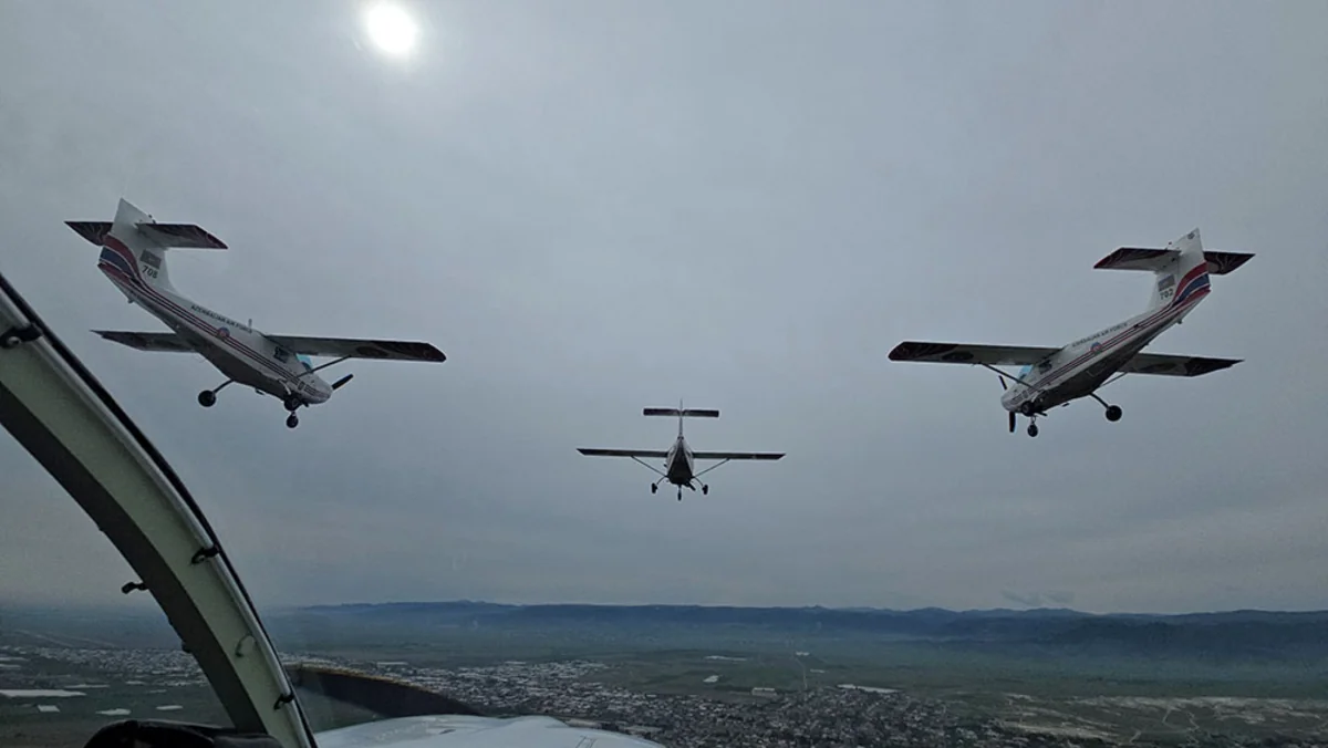 Azerbaijani military pilots conduct next training flights