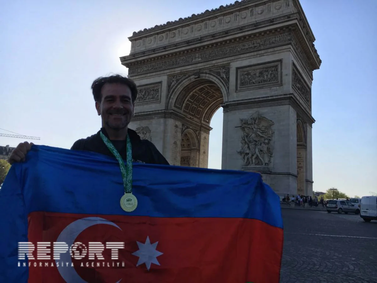 Azərbaycanlı atlet Parisdə 41-ci beynəlxalq qaçış marafonunda iştirak edib - FOTO