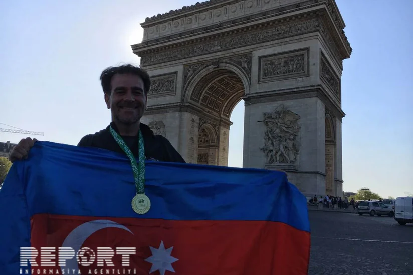 Azərbaycanlı atlet Parisdə 41-ci beynəlxalq qaçış marafonunda iştirak edib - FOTO