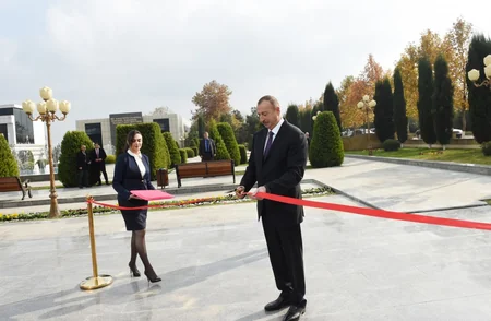 Azərbaycan Prezidenti Beyləqanda Bayraq Muzeyinin açılışında iştirak edib