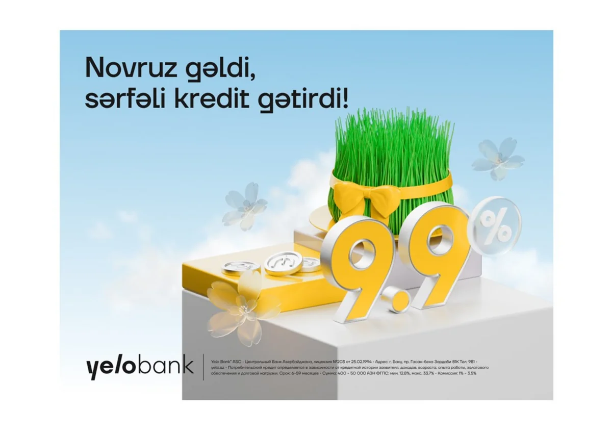 Yelo Bankdan nağd pul kreditinə bahar endirimi