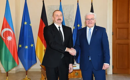 One-on-one meeting between Azerbaijani and German presidents kicks off in Berlin