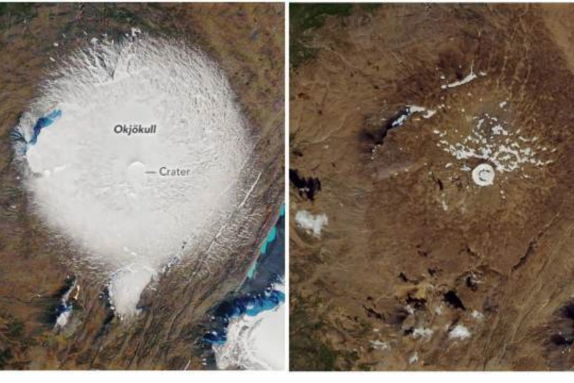 NASA показала, как за 30 лет исчез крупный ледник в Исландии - ФОТО