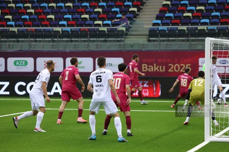 Çexiya millisi Bakıda keçirilən minifutbol üzrə dünya çempionatında qrupu lider tamamlayıb