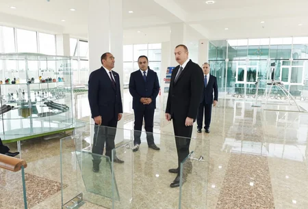 Prezident İlham Əliyev Ağstafada “Karvan-L EKO” sənaye parkında inşası başa çatdırılan müəssisələrin və istixana kompleksinin açılışında iştirak edib