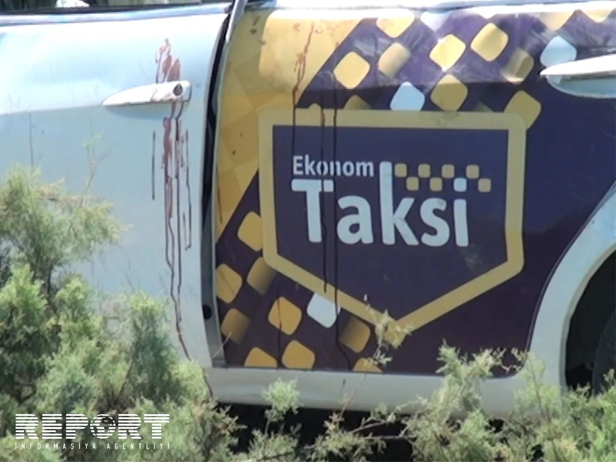 Bakıda sərxoş sərnişini aparan taksi aşıb