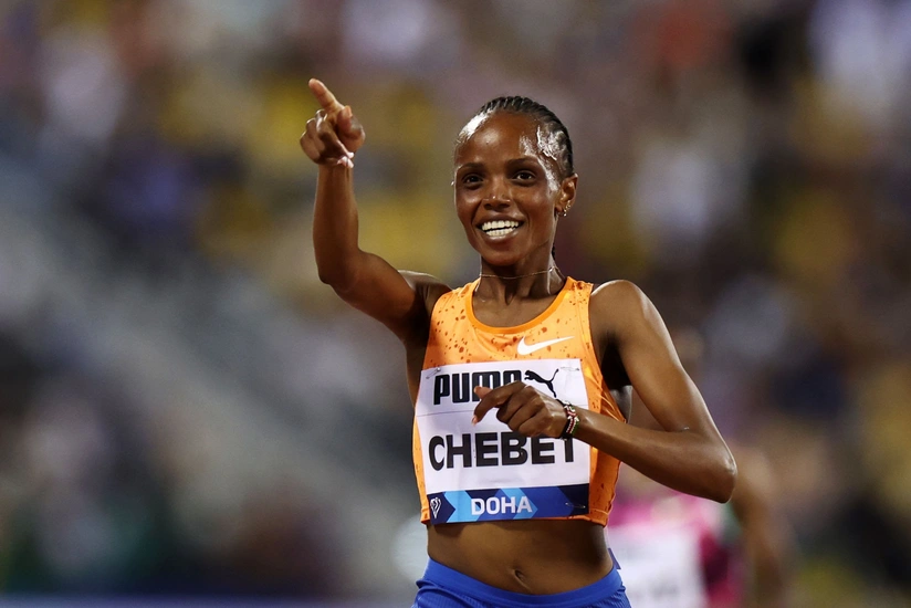 Kenya’s Beatrice Chebet sets world record in 10,000 meters
