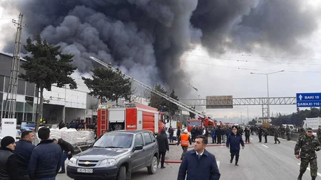 “EuroHome”dakı yanğından - FOTOREPORTAJ