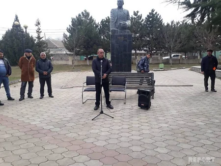 Gürcüstanda Nəriman Nərimanovun adının yaşadılması tələbi ilə aksiya keçirilib - FOTO