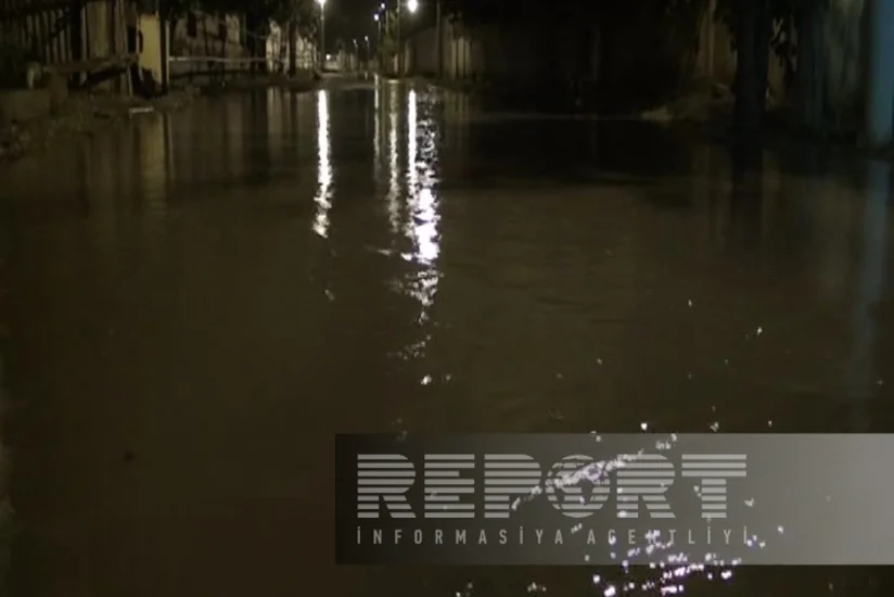 Kürdəmirdə yağan leysan bəzi fəsadlar törədib