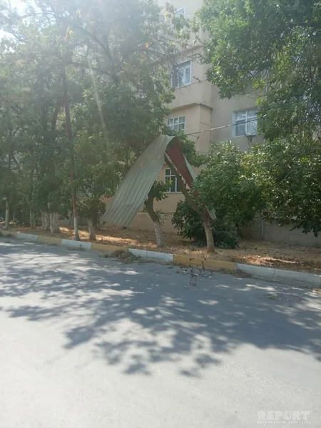 Güclü külək Abşeronda fəsadlar törədib - FOTO - VİDEO - YENİLƏNİB