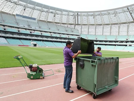 Bakı Olimpiya Stadionu Azərbaycan-İtaliya matçına hazırlanır