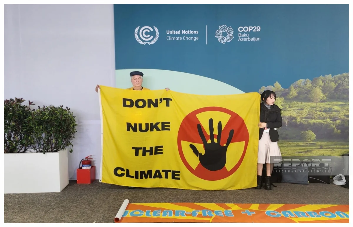 COP29-da nüvə enerjisi əleyhinə aksiya keçirilib