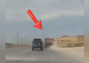 Yollarda təhlükəli manevrlər edən “KamAZ” sürücüsü həbs olunub