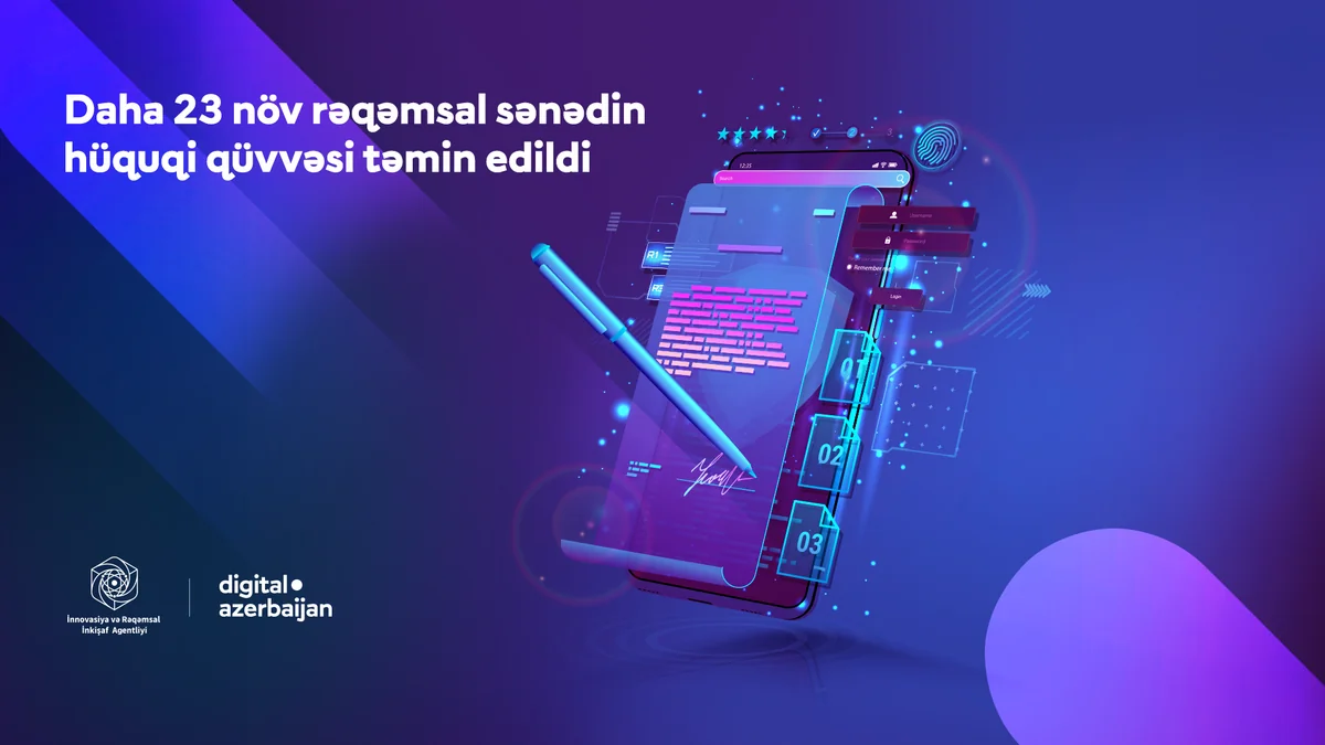 Azərbaycanda daha 23 sənəd rəqəmsal formata keçirilib