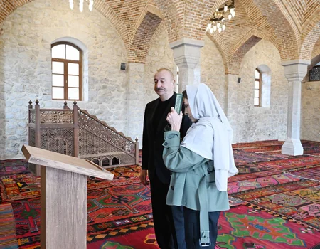 President Ilham Aliyev and First Lady Mehriban Aliyeva attend several openings and inspect construction work in Shusha