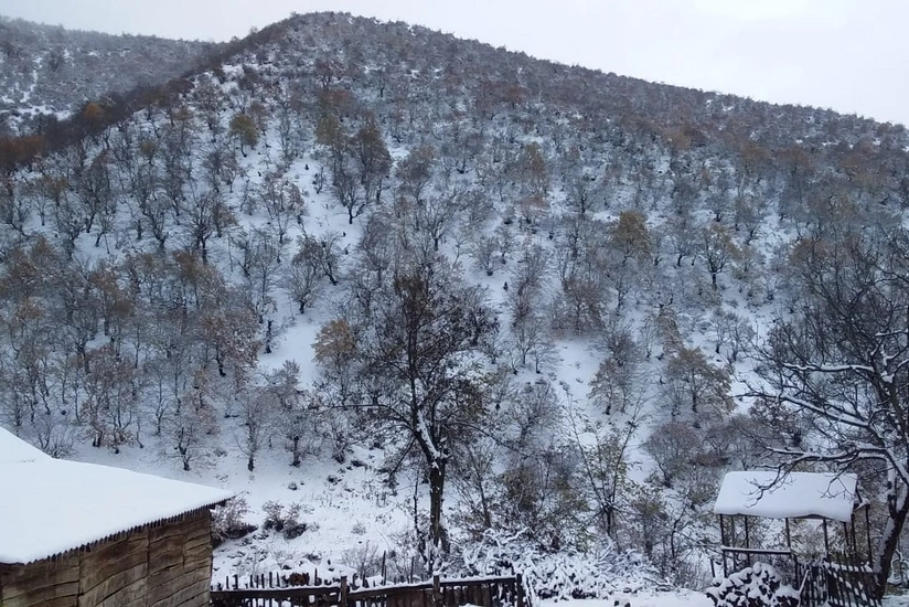 Şahdağda qar yağıb - Faktiki hava