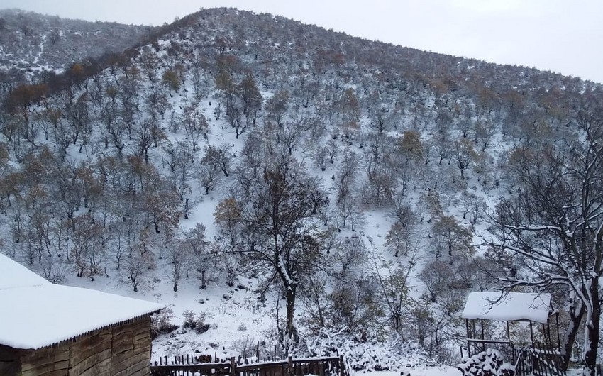 Şahdağda qar yağıb - Faktiki hava