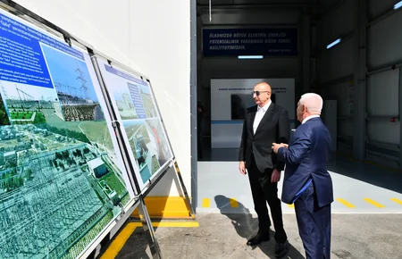 İlham Əliyev “Şimal” Elektrik Stansiyasının yeni estakadasının və su nasos stansiyalarının açılışında iştirak edib