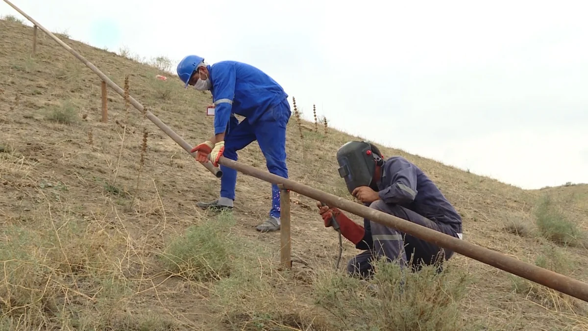 Tovuzun Ağdam kəndində müharibə veteranlarının evlərinə qaz çəkilir