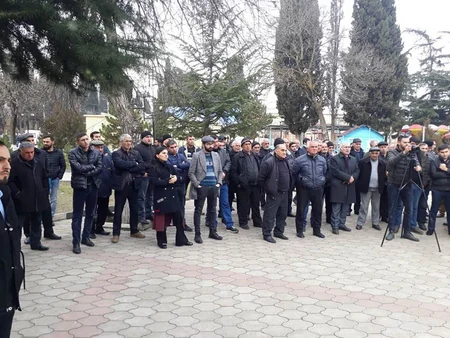Gürcüstanda Nəriman Nərimanovun adının yaşadılması tələbi ilə aksiya keçirilib - FOTO