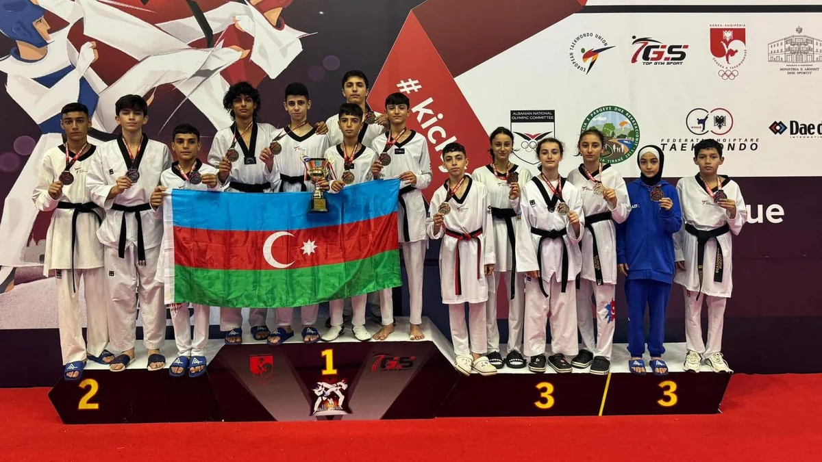 Azərbaycan taekvondoçuları Albaniyada 14 medal qazanıblar