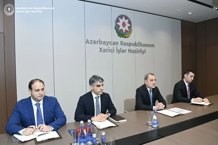 Jeyhun Bayramov receives outgoing ambassador of Palestine to Azerbaijan