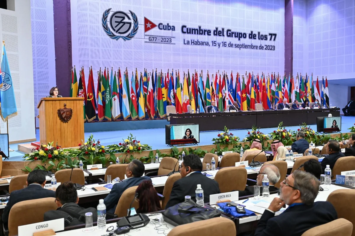 Milli Məclisin sədri G77+Çin Sammitində Azərbaycanın qlobal təşəbbüsləri barədə danışıb